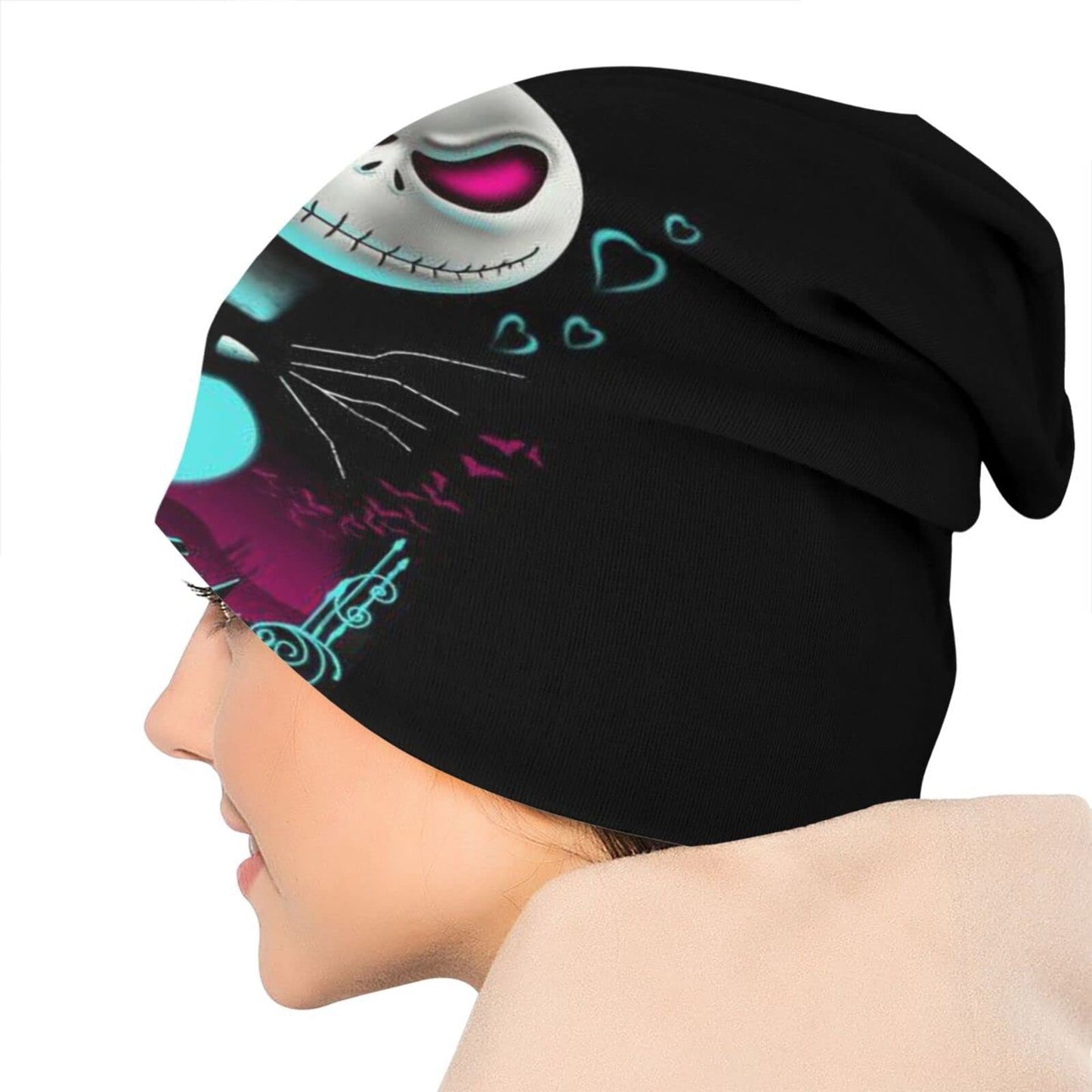 Christmas Skellington Men Women Unisex Adult Beanie Cap Winter Outdoor Slouchy Warm Hat