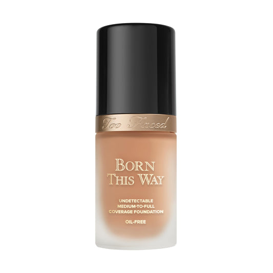 Too Faced Born This Way Natural Finish Longwear Liquid Foundation | Medium-To-Full Coverage | Hydrating + Oil Free, 1 Fl Oz, Warm Nude