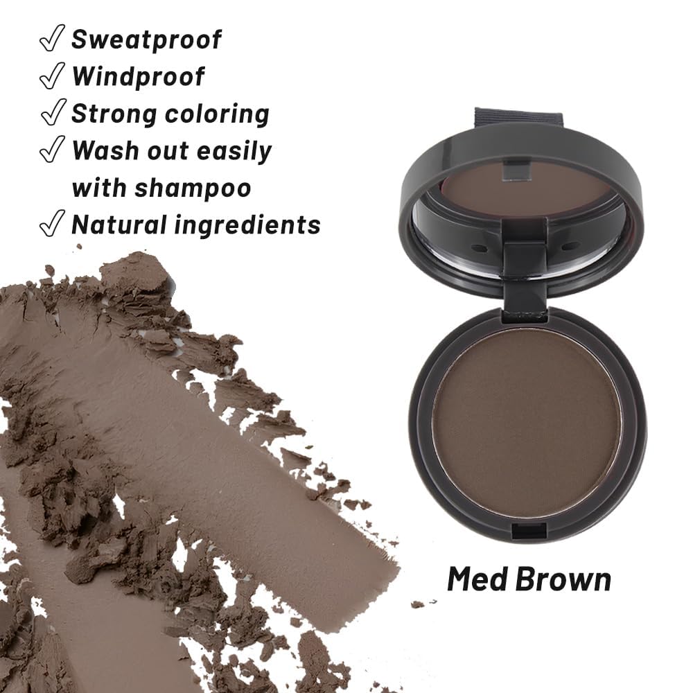 SOVONCARE Instantly Hairline Powder-Maycheer Conceals Gray Hair Loss Shadow Coverage Magic Color Root Touch Up for Women & Men Medium Brown