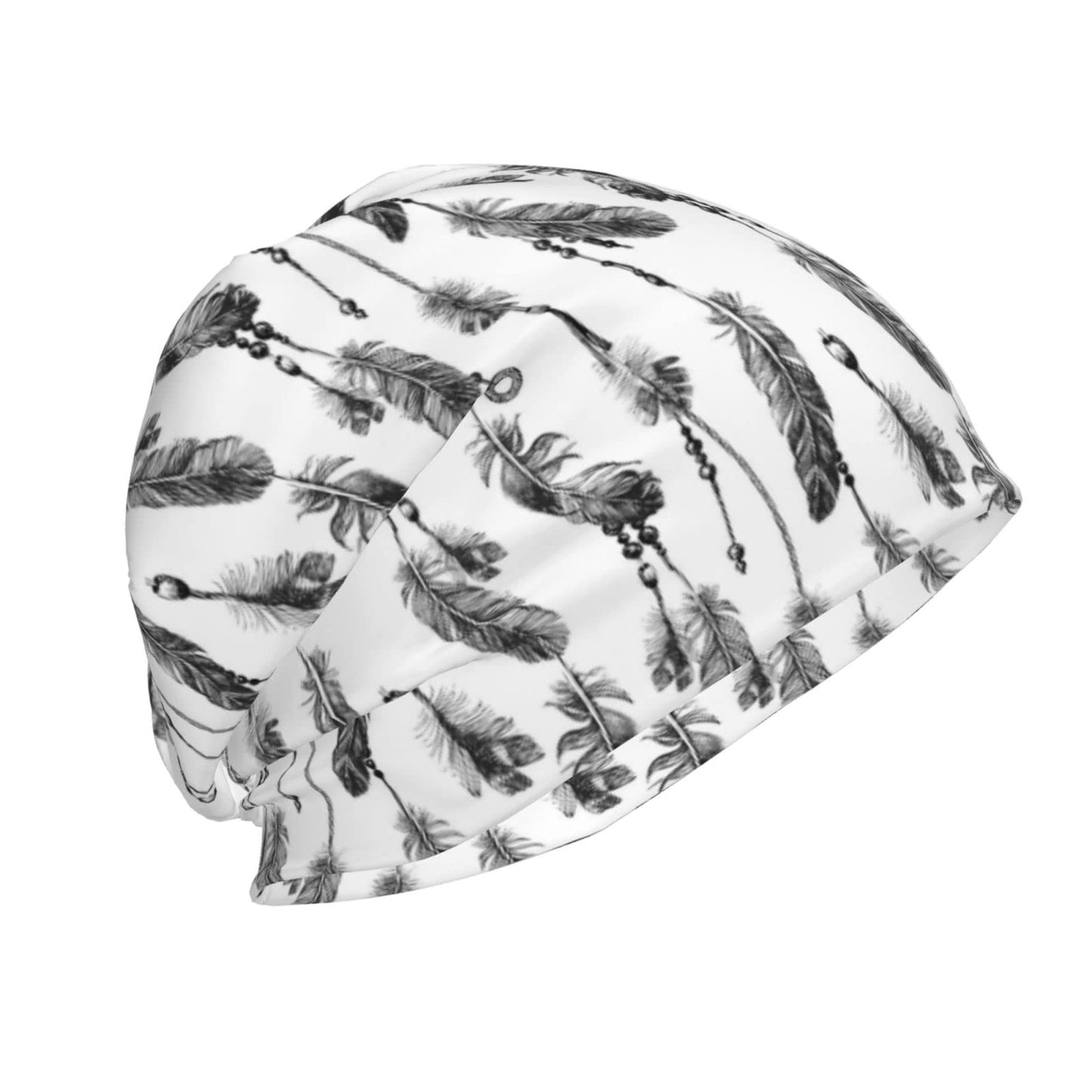 Native American Beanie,Indian Beanie Hats Stretch Scarf Head Wrap Winter Knit Hat for Women Men