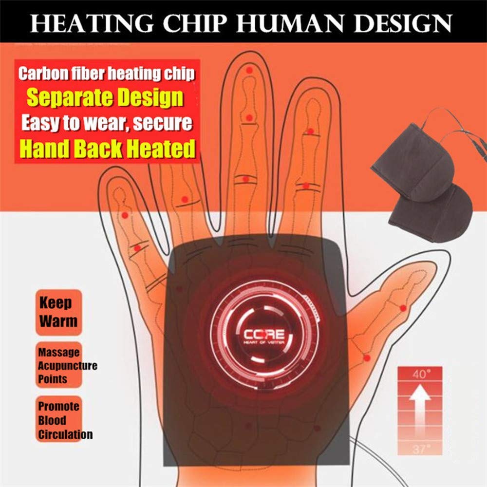 USB Hand Warmers Cute USB Heating Gloves Half Wearable Fingerless 5V USB Powered Heated Hand Warmer Gloves with Gift Box for Women and Children Winter Fashion (Brown)
