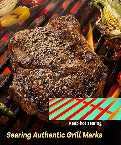 X Home 7638 Grill Grates Replacement for Weber Spirit 300 Series, E/S 310 & 320, Genesis Silver/Gold B & C Grill Replacement Parts, Cast Iron, 17.5 x 11.9 Inch, 2-Pack