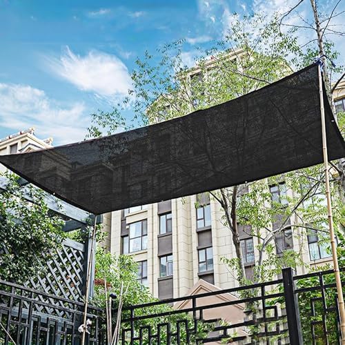 winemana 70% Black Shade Cloth, 6.6 x 16 FT Durable Mesh Tarp with Grommets, Resistant Garden Sun Shade Netting with Taped Edge for Plant Cover, Greenhouse, Patio, Tomatoes, Chicken Coop, Barn Kennel