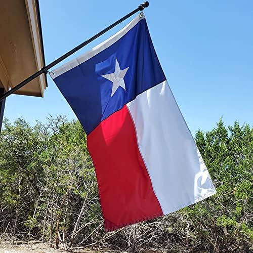 Homissor State of Texas 3x5 Feet Flag - Embroidered Sewn Heavy Duty 210D Oxford Nylon Flags Vivid Color - Brass Grommets and 4 Stitch Hemming