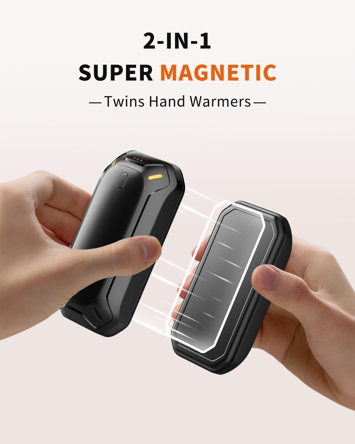 coldSky 2 Pack Hand Warmers Rechargeable, ššš®š¹ š š®š“š»š²šš¶š° Electric Hand Warmer, Double-Sided Warming Portable Heater Reusable, 12 Max Heating Time Pocket Hand Warmers Gifts Black