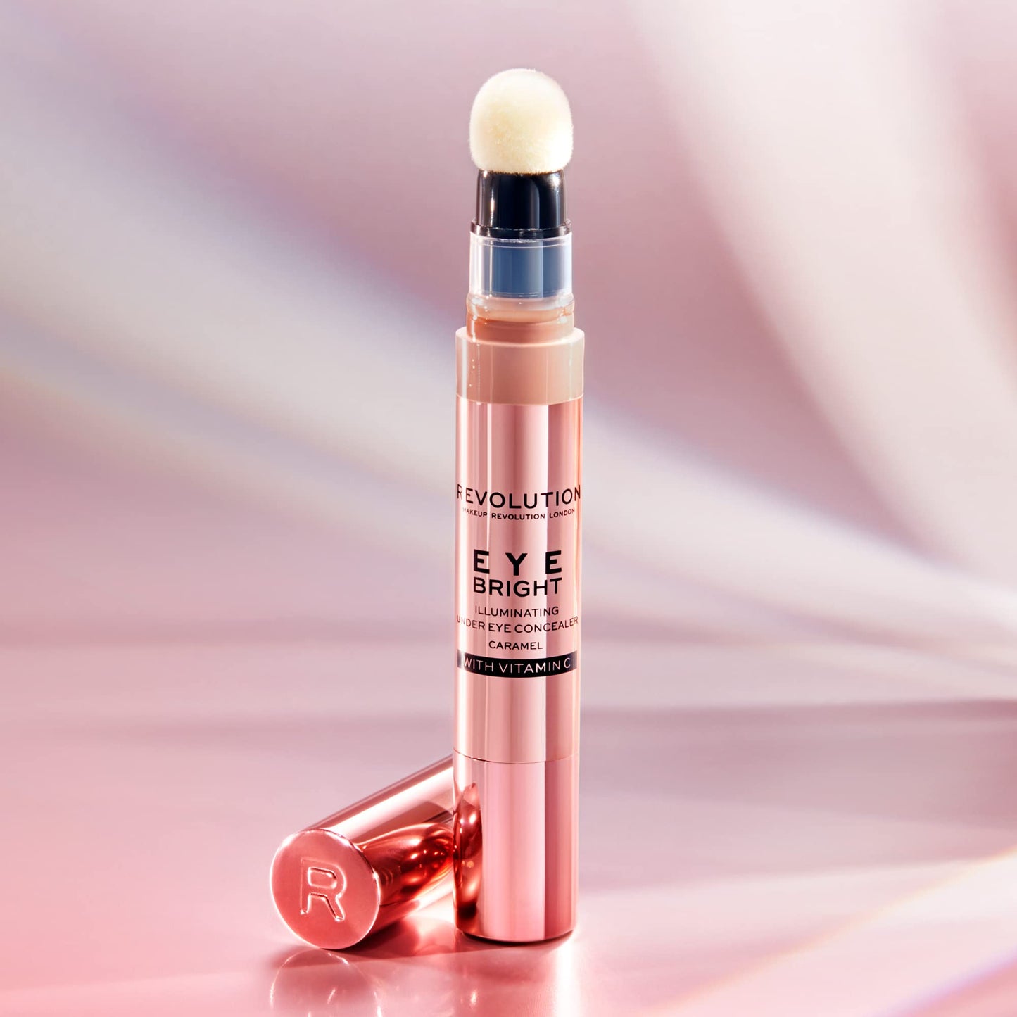 Makeup Revolution Eye Bright Concealer, Buildable Coverage, Dewy Finish, Caramel, 3ml
