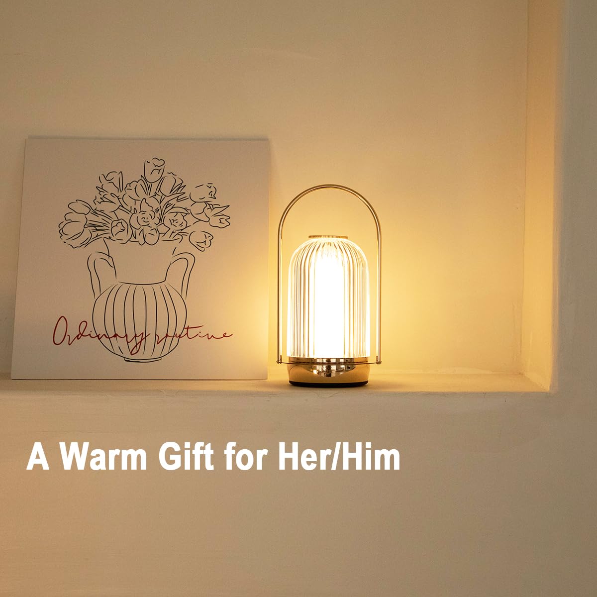 HEQET Cordless Table Lamp Shower Lamp,Night Light for Livingroom, Bedroom,Kidsroom,Outdoor,Restaurant,Nightstand, Wireless Rechargeable Dimmable