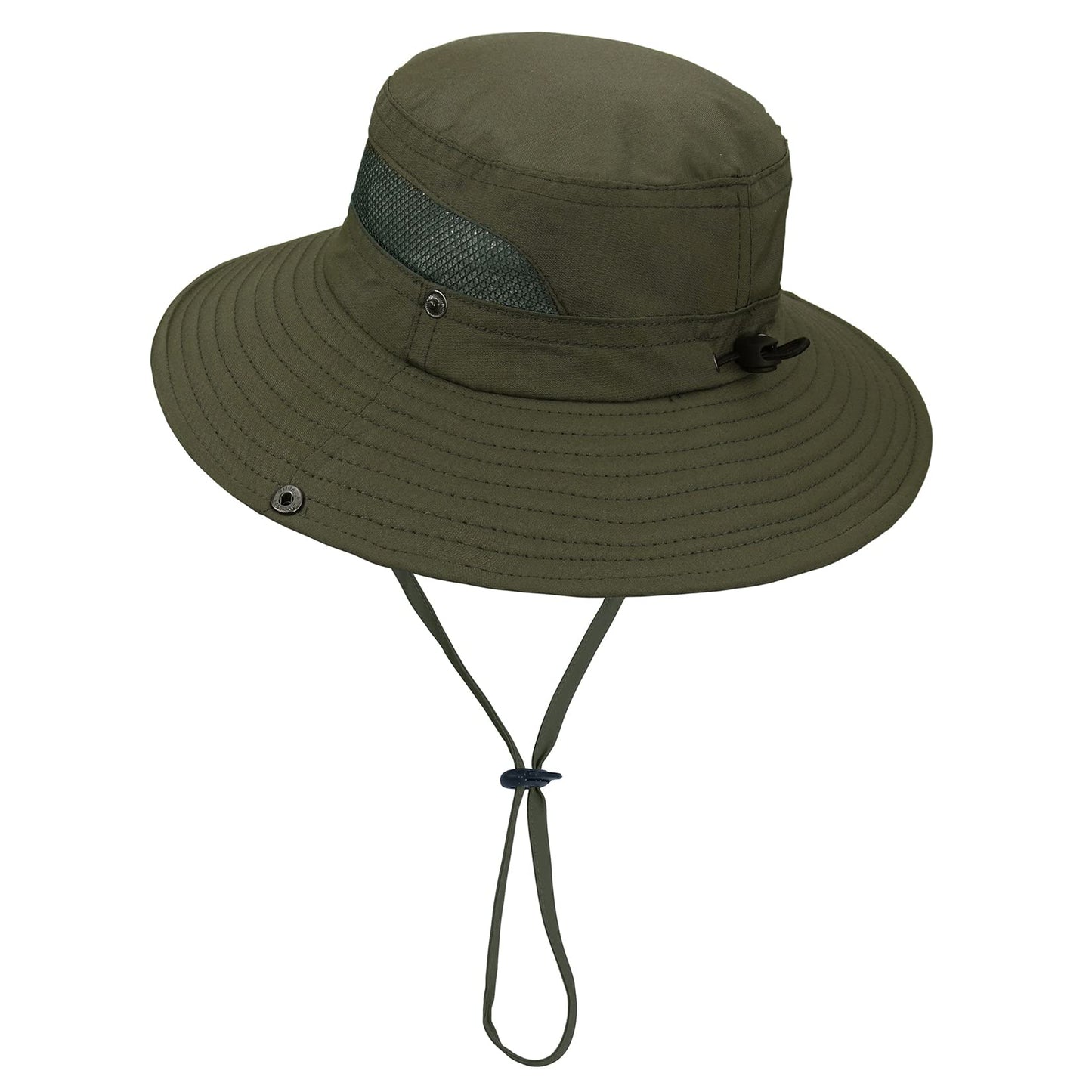 Century Star Outdoor Kids Sun Hat Boys Sun Hat Girls Beach Hat UPF 50+ Kids Bucket Hat Wide Brim Kids Fishing Safari Hat Army Green 5-13T