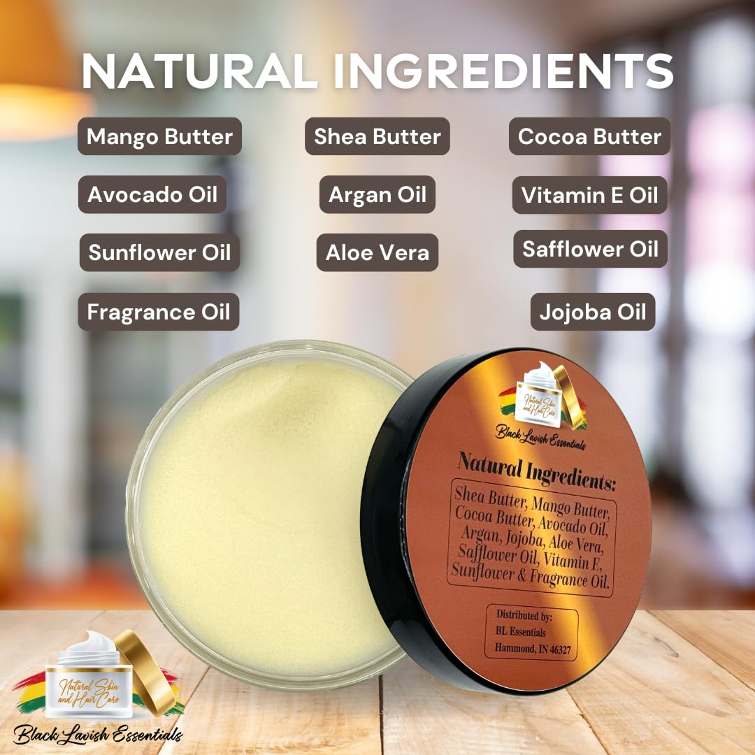 Ultra-Smooth 360 Wave Pomade, 8oz Wave Butter Pomade, Strong Hold Non-Greasy Hair Pomade for Deep Waves, Shea and Mango Butter Natural Wave Pomade, Black Lavish Essentials (Coconut 360 Pomade, 8oz)