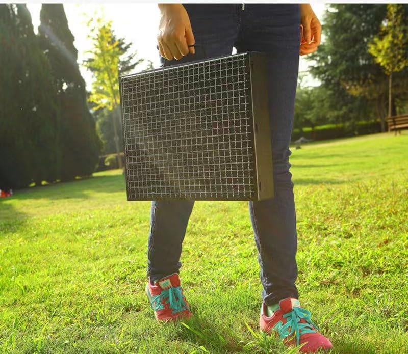 Portable Charcoal BBQ Grill - Folding Smoker, Perfect for Camping, Picnics, Garden & Beach Parties, Black