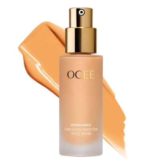 Ogee Complexion Perfecting Tinted Moisturizer (Juniper 3.25W - Medium Light Tan, Bright-Golden Undertone) - Lightweight Serum with Vitamin C & Jojoba Oil - Certified Organic & Made in USA