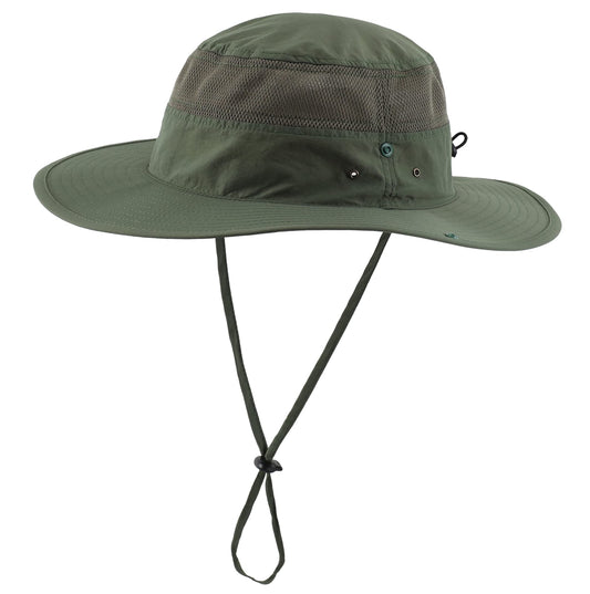 Connectyle Outdoor Mesh Sun Hat Wide Brim UV Sun Protection Hat Fishing Hiking Hat (Light Army Green)