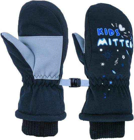 7-Mi Kids Mittens,Winter Snow Gloves Waterproof Warm Thick for Boys Girls Children Skiing Snowboarding 4-6 Years