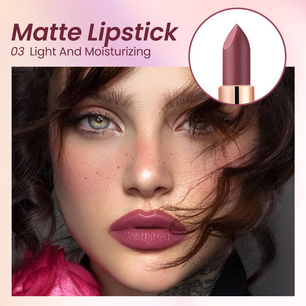CAKAILA Nude Lipstick Matte Sets,Light to Dark Velvet Lipstick for Women Long Lasting Waterproof 24 Hours Lip Stick Lip Stain Makeup Gift Sets,labiales mate 24 horas originales