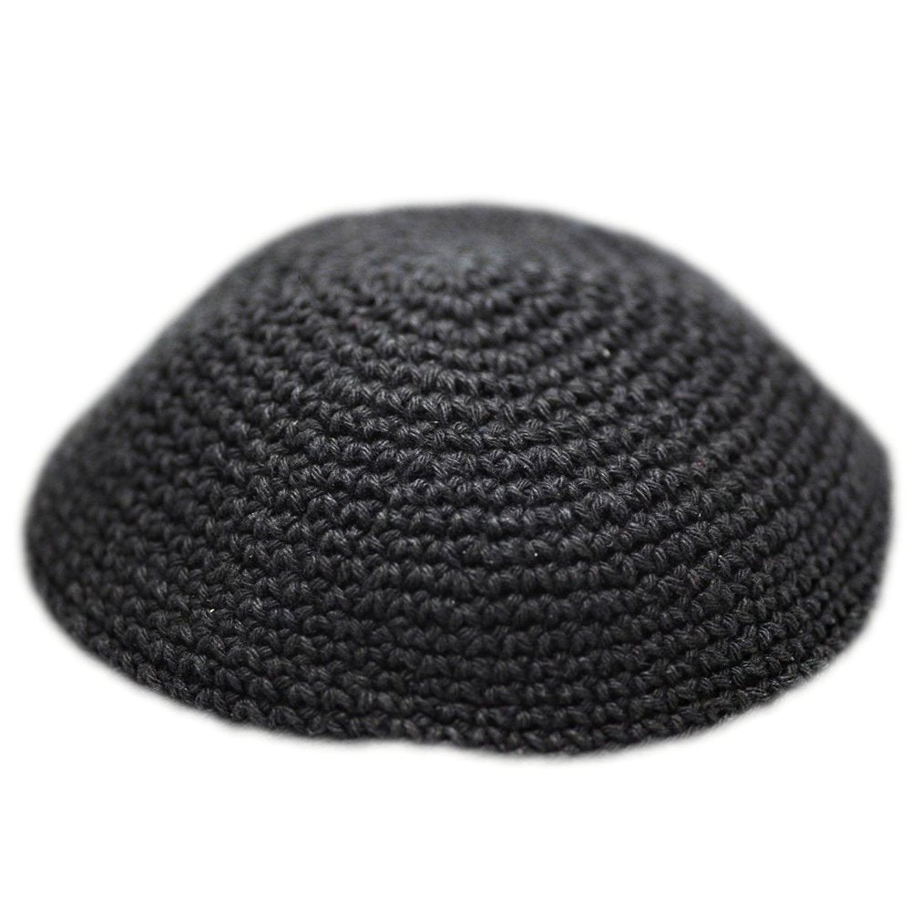 Black All Size Hand Made Yarmulke Jewish Kippah Kipa Judaica Yamaka Kippa Yamakah Yarmulka Hat Men Or Kids (18CM 7IMCH)