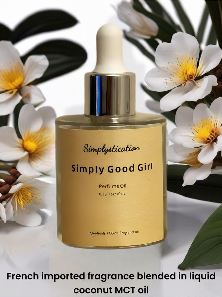Simplystication – Alcohol-Free Skin Parfum for Women – Inspired by C.Herrera G00d Girl – Long-Lasting, Hydrating Eau de Parfum with MCT Liquid Coconut Oil – 1 oz (30 ml Dropper)