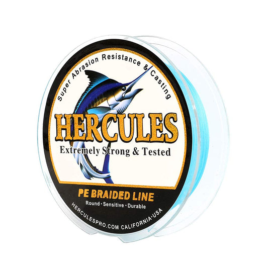 HERCULES Super Cast 100M 109 Yards Braided Fishing Line 10 LB Test for Saltwater Freshwater PE Braid Fish Lines Superline 8 Strands - Blue, 10LB (4.5KG), 0.12MM
