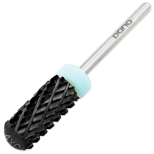 PANA 3/32" Small Smooth Round Top Safety Carbide Nail Drill Bit for Gel Polish & Acrylic Removal Nail Salon Manicure Pedicure Electric File Tools (Small Barrel - DLC Black, 4X Coarse)