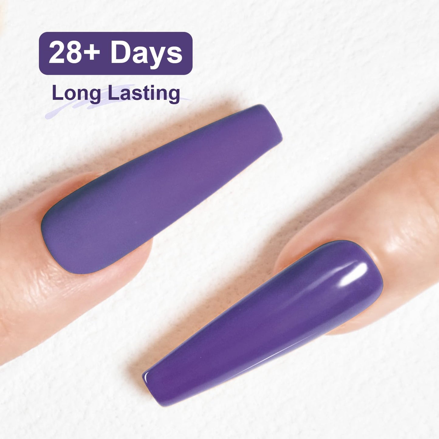 JODSONE 10ml Purple Gel Nail Polish Dark Purple Gel Polish Lavender Purple High Gloss Soak Off U V Nail Manicure Salon DIY at Home