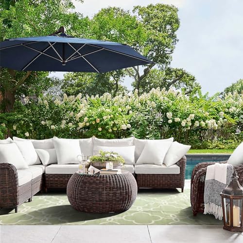 Ashler Outdoor Pillow Inserts, 18x18 Waterproof Throw Pillows Pack of 2, Outdoor Pillows Water-Resistant Decorative Premium Square Pillow Stuffer Sham for Porch Patio Living Room Bedroom Furniture
