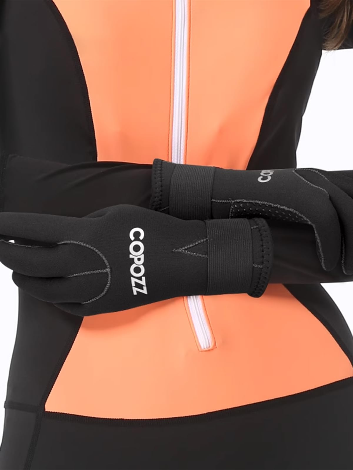 COPOZZ 3mm Neoprene Gloves for Diving and Water Sports, Adjustable Wrist Closure, Thermal Insulation, Anti-Slip Silicone Particles, Perfect Scuba Gloves for Kayaking, Snorkeling, and Winter Sports