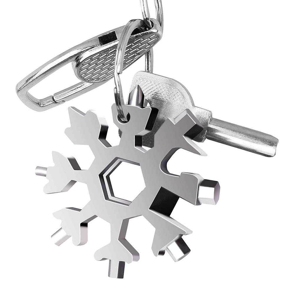 Saker 18-in-1 Snowflake Multi-Tool, 18 In 1 Incredible Tool – Easy N Genius - Saker 18-in-1 Stainless Steel Snowflakes Multi-Tool (SAKER SILVER)