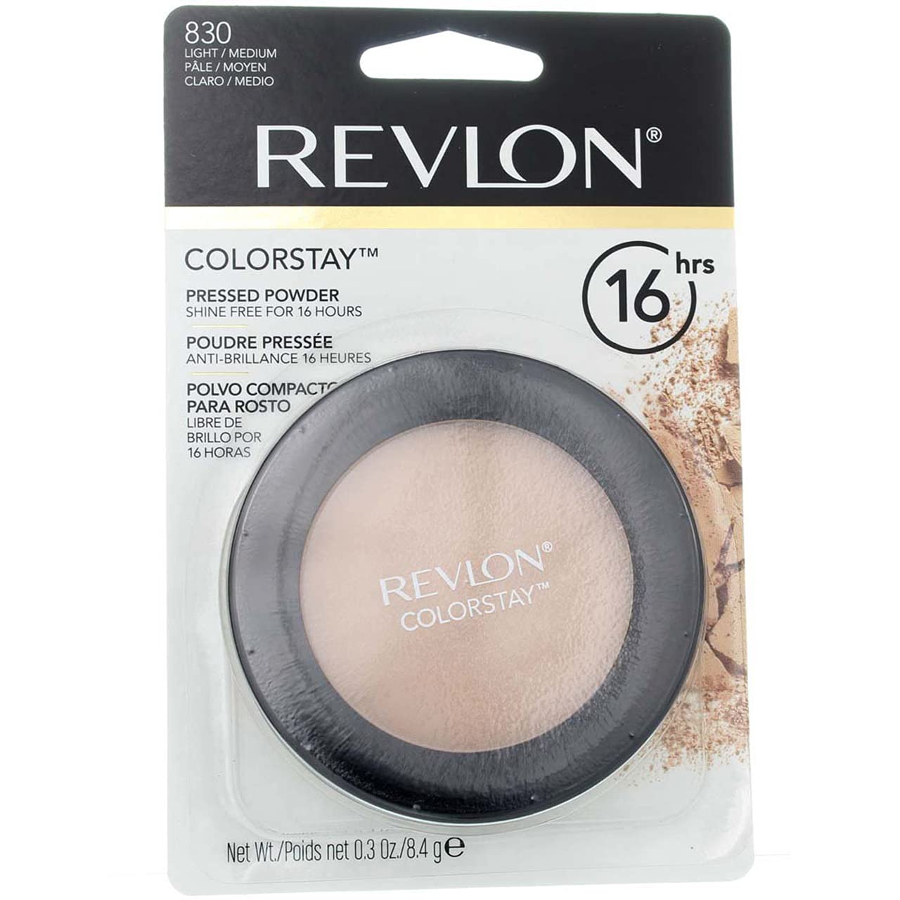 Revlon ColorStay Pressed Powder with SoftFlex, Light Medium 830, 0.3 Ounces (Pack of 2)