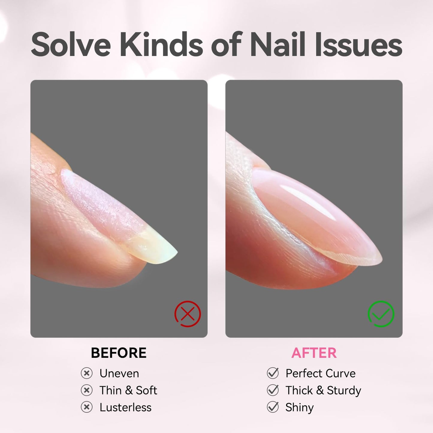 BORN PRETTY Builder Gel for Nails, 8-in-1 Milky Nude Natural Clear Builder Nail Gel for Nail Apex and Extension Strengthener, Nail GLue Gel Hard Gel Base Rhinestone Nail Glue Gel in a Bottle 15ml