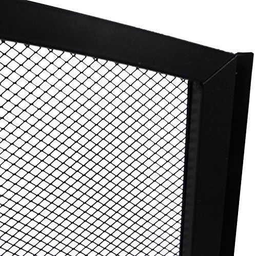 Panacea Products 15951 3-Panel Arch Screen with Double Bar for Fireplace, 29.25 Inch
