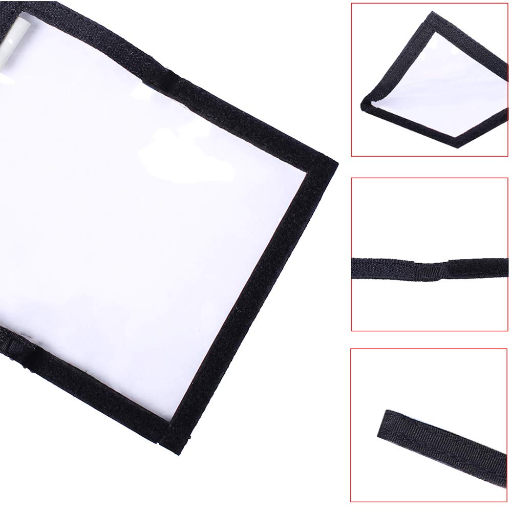 Kylebooker 4 Packs Fishing Lure Wraps Clear PVC Protective Covers (4 Pack, Medium (5.67“x 3.38”),Black)