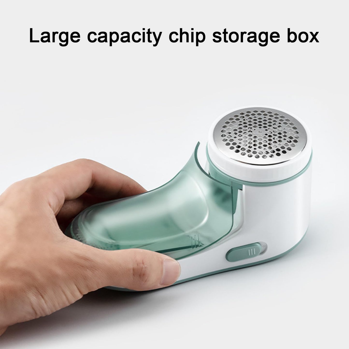 Rechargeable Fabric Shaver, Lint Remover for Clothes & Furniture, 3-Leaf Blades, Safety Lock, Pilling Remover Depiller for Fuzz, Lint, Pills, Bobbles (Green)