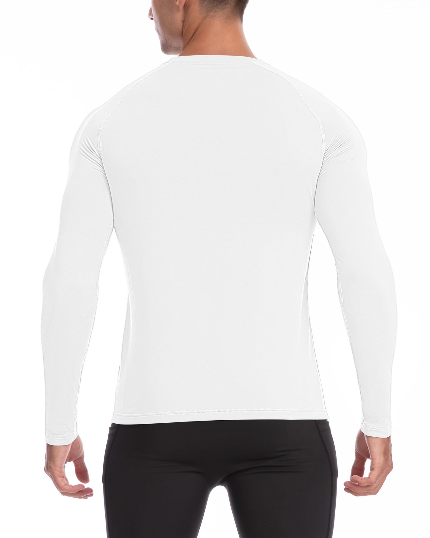 EoBeKee Mens Thermal Long Sleeve Shirt - 2 Pack Compression Tight Shirts Winter Base Layer Tops Running Sports Hunting Workout Undershirt