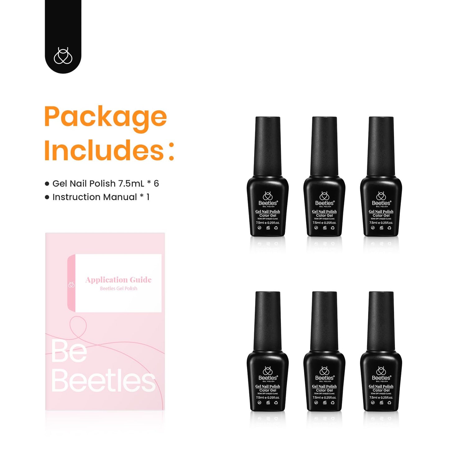 Beetles Fall Gel Nail Polish Set, Hotel California Collection Light Blue Orange Dusty Pink Gel Polish All Seasons Nail Art Manicure Kit Soak Off Uv LED Gel Gift for Girl Women