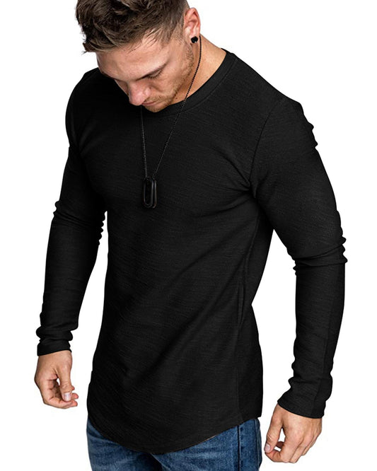 Uni Clau Casual Mens Sweatshirts Athletic Long Sleeve Workout Shirts Winter Shirts