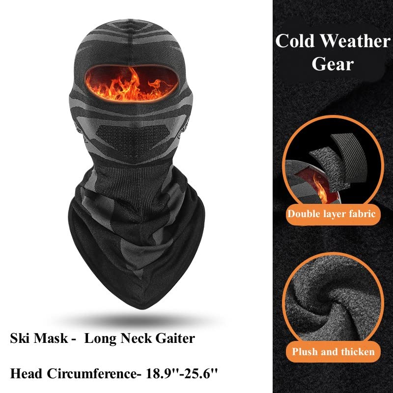 Ski Mask for Men Women, Winter Balaclava Face Mask, Cold Weather Gear for Skiing, Snowboarding, Motorcycle Riding Running Wind Protection