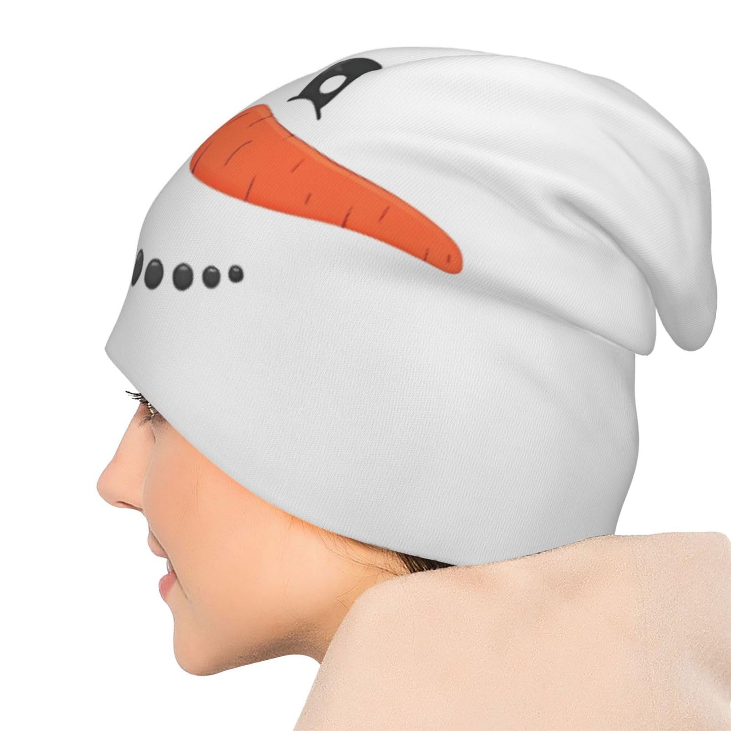 Christmas Theme Beanie Hats Snowflake Knitted Hats Slouchy Elastic Skull Cap for Women Men