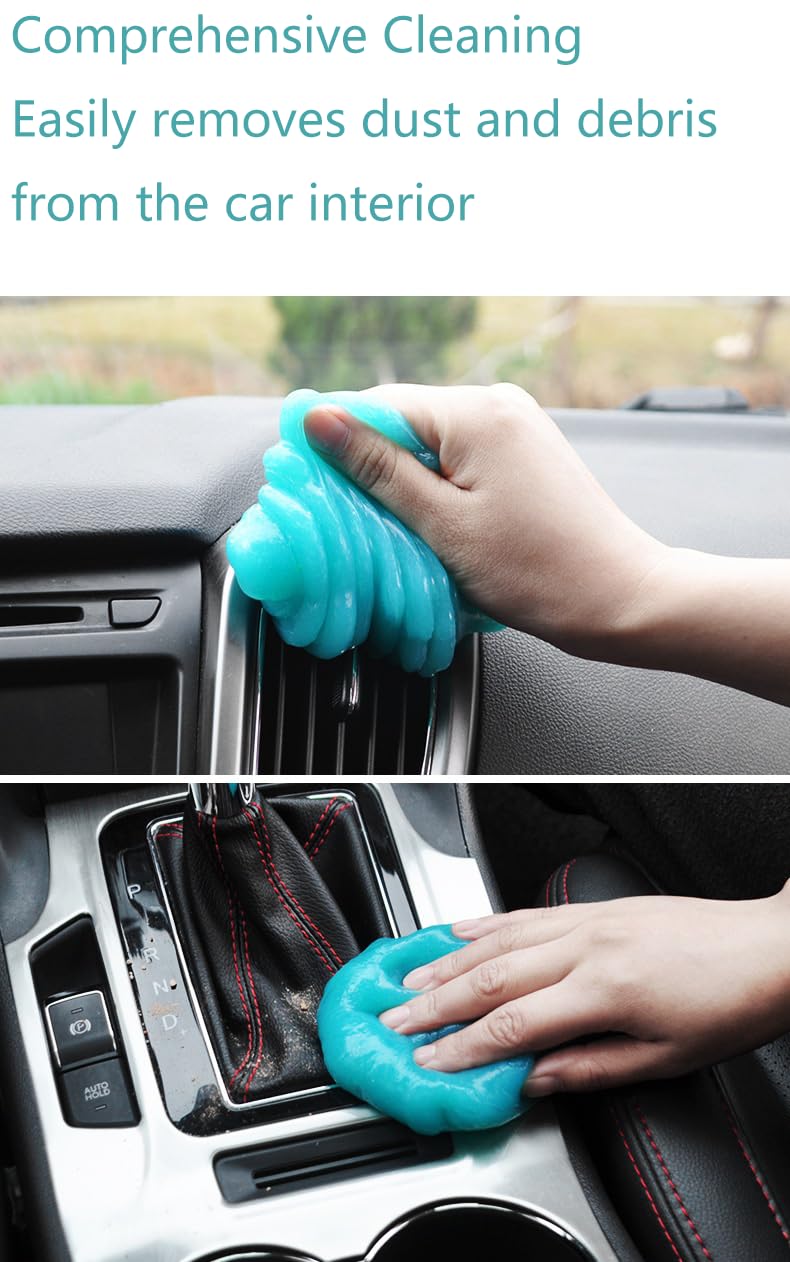 AutoNexusSupply Car Cleaning Gel, 5.6 oz Reusable Automotive Detail Putty for Crevices, Vents, and Dust Removal - Blue Cleaning Slime for Car Detailing