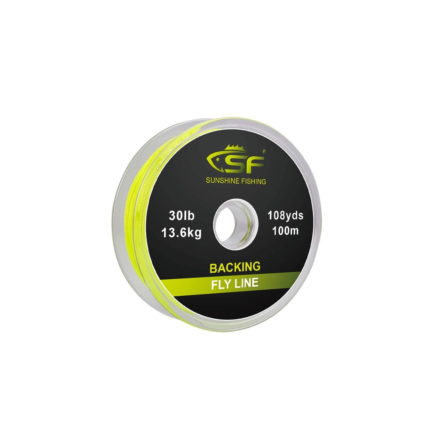 SF Fly Fishing Dacron Braided Backing Line Trout Line 30LB 100m/108yds Fluo Yellow