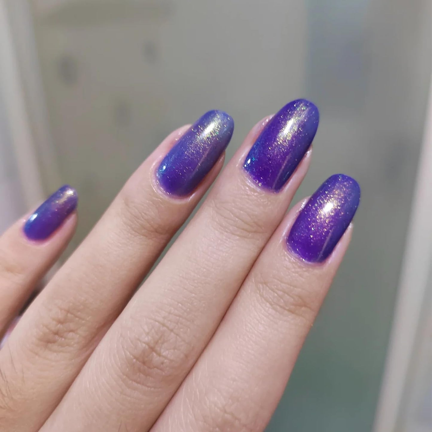 COSMOO Shimmer Nail Polish, 12ml Glitter Quick Dry Nail Lacquer for Nail Art Varnish, 0.41 fl oz