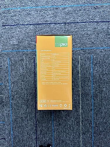 wepvo Projector Mini Portable Outdoor Movie Projectors, LED Pico Video Projector for Home Theater Film Projectors, Compatible with Smartphone/ Tablet/ Laptop/ TV Stick/ PS/ USB