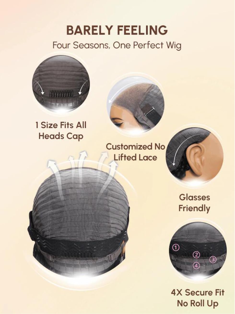 UNICE Bye Bye Knots Glueless 7x5 HD Lace Front Wigs Human Hair Pre Plucked Pre Cut Bleached Knots Dark Roots Brown Blonde Highlight Blunt Bob Wigs Natural Looking 150% Density 10 inch