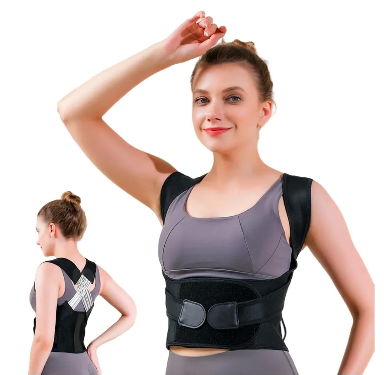 Posture Corrector for Women & Men, Adjustable Back Brace Shoulder Straightener with Full Back Support for Upper & Lower Back Pain, Spine Alignment, Hunchback & Scoliosis Relief