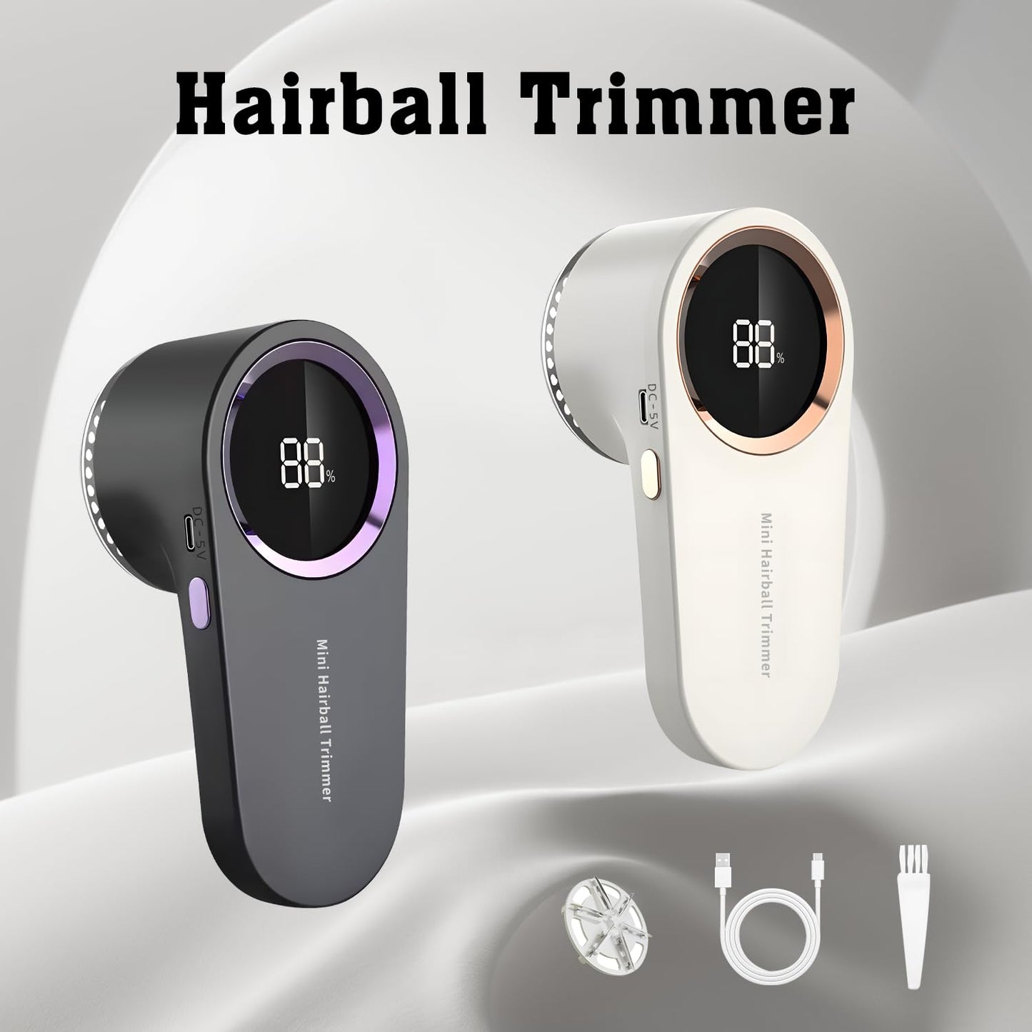 Intelligent Digital Display Lints Shaver, Rechargeable Fabric Shaver, Electric Lint Remover for Clothes, Pills Fuzzs Bobbles Trimmer, Depiller Effectively Remove Clothing Pills Lint Balls Fuzz(Gray)