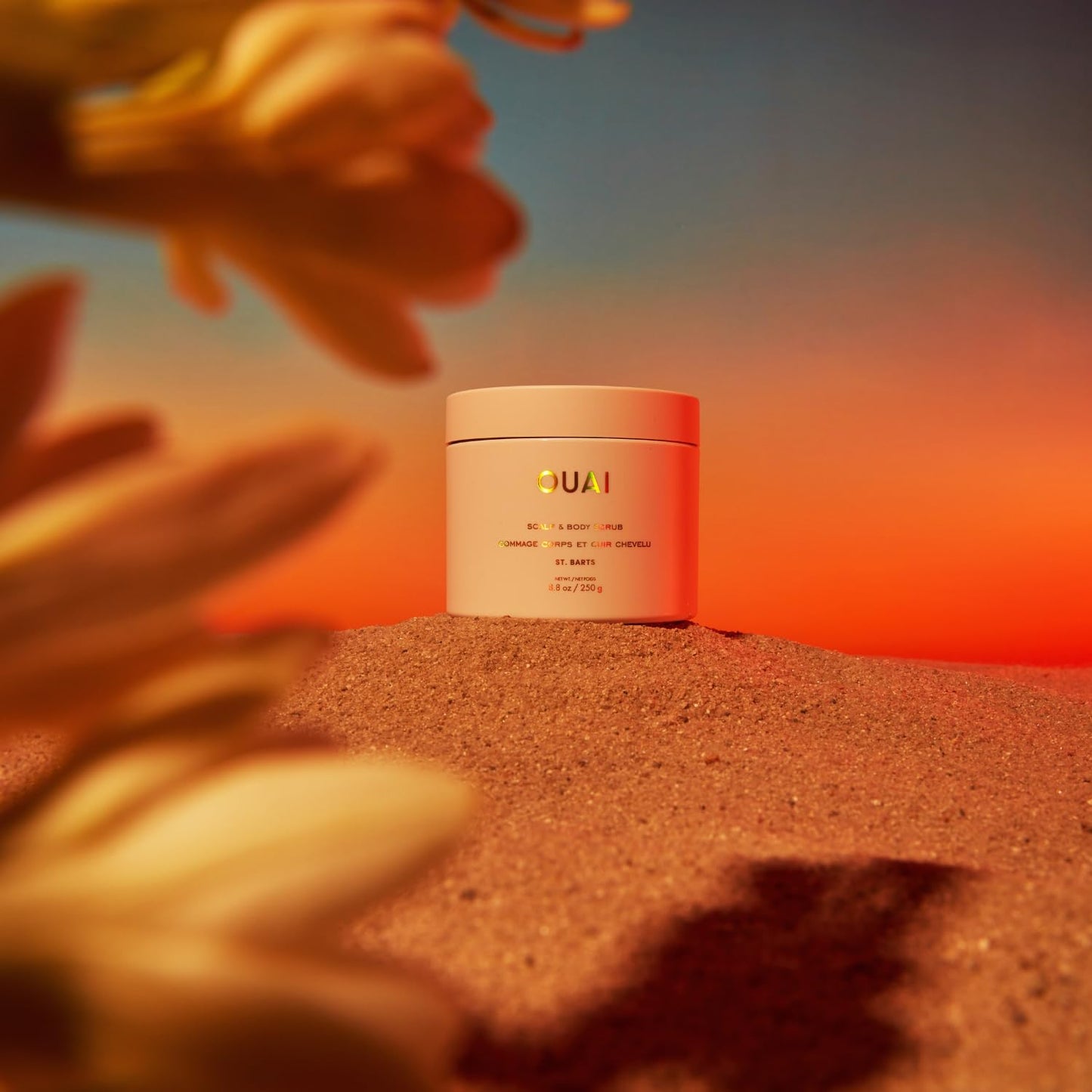 OUAI Scalp & Body Scrub, St. Barts - Exfoliating Body Scrub with Sugar & Coconut Oil Blend for Smooth, Moisturized Skin - Gentle Scalp Scrub for Removing Product Build Up (8.8 Oz)