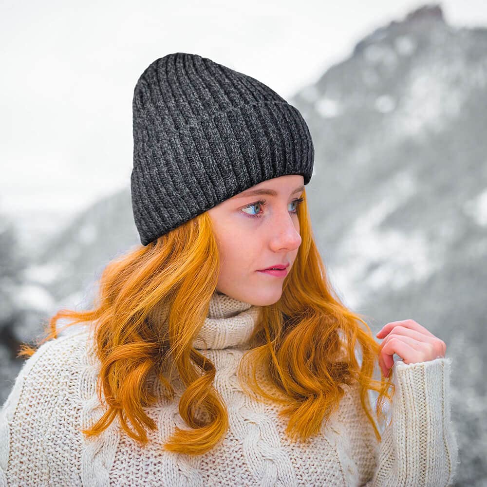 Cierto Winter Beanie for Men & Women | Cold Weather Polar Fleece Lining Knit Hat | Cuffed Stocking Cap Lined with Faux Wool