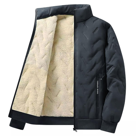 AOTORR Men's Winter Jacket Thick Thermal Cotton Warm Fleece Lined Coat Outdoor Mountain Hiking Skiing Jackets Grey M