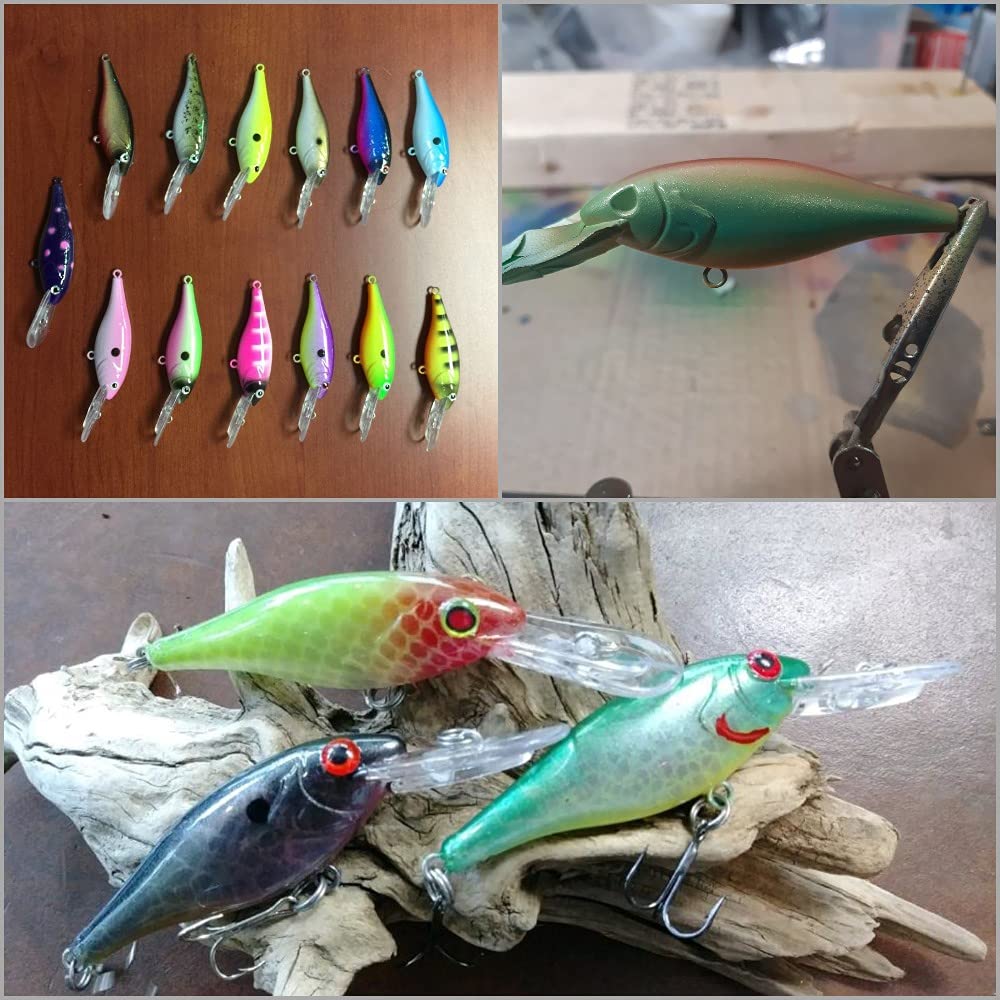 wLure 10 Blank Unpainted Minnow Crankbait Topwater Lipless Jerkbait Fishing Lures (UPC187P10)