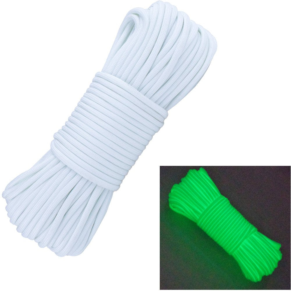 Glow in The Dark Zesty 550lb Paracord – 21 Strand Luminous Parachute Cord for Nighttime Outdoor Utility