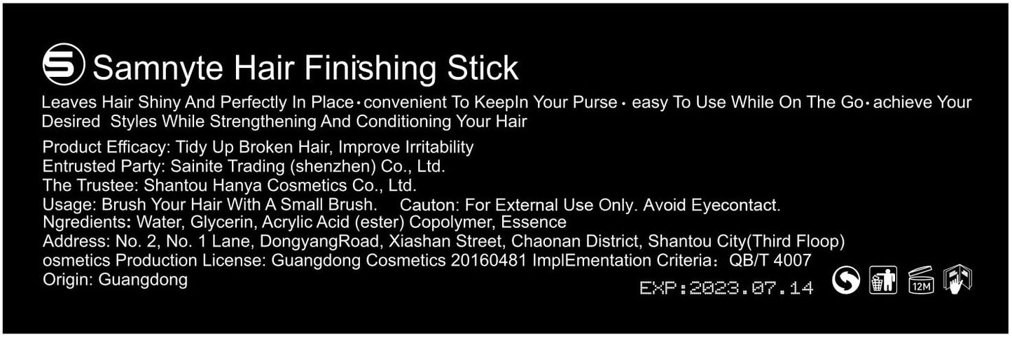 Samnyte Flyaways Hair Stick (4 Pack) - Hair Tamer, Finishing Mascara and Gloss Enhancer