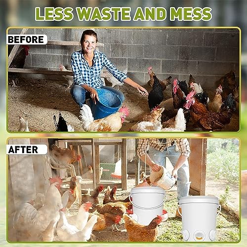 24 Pcs Chicken Feeder Kit and 24 Pcs Water Cup Kit, Gravity Poultry Waterer Cup and Poultry Feeder Port Set with Hole Saw and Sealing Tape, Chicken Feeder No Waste for Duck Bird Quail